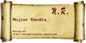 Mojzer Renáta névjegykártya