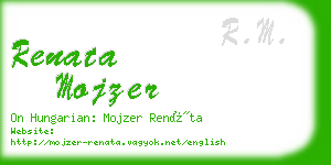 renata mojzer business card